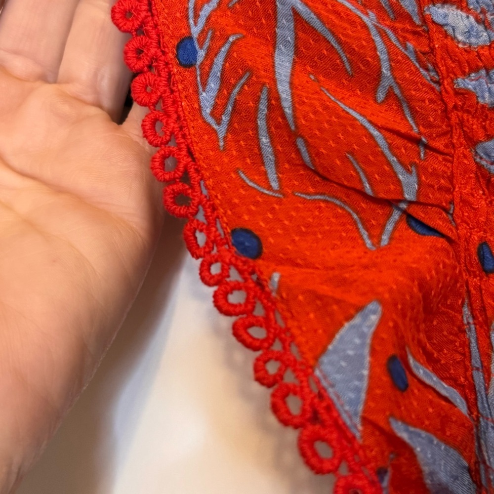 Lost + Wander Red and Blue Flutter Sleeve Sundress - Picture 5 of 6